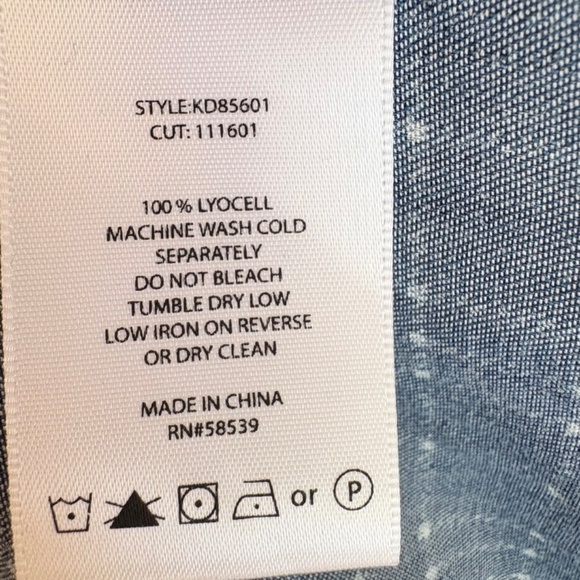 Split Front Plaid Chambray Midi Dress Size 4 by Kut From The Kloth Jules - Picture 14 of 16